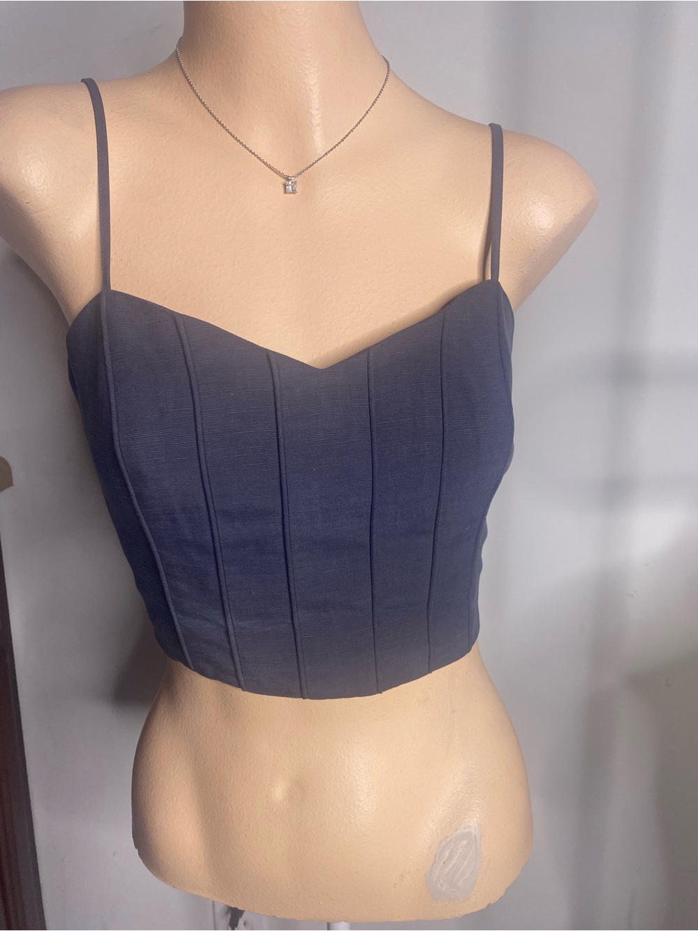 Club Monaco grey Structured Cropped Cami